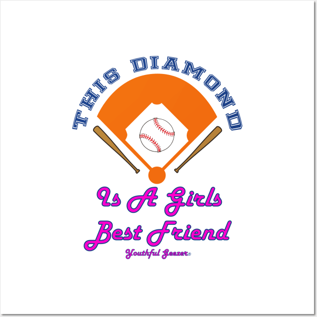 This Diamond Is A Girl's Best Friend Wall Art by YouthfulGeezer